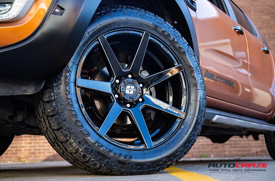 FORD RANGER AVALANCHE MATTE BLACK FRONT MILLED
